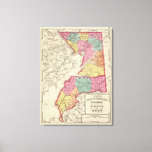Impressão Em Tela Atlas topográfico dos condados 2 de Maryland