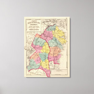 Impressão Em Tela Atlas topográfico dos condados 4 de Maryland