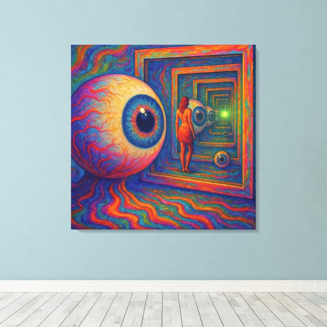 Impressão Em Tela "Através do Prismo da Visão" (Insitu(piso de madeira))