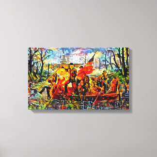 Impressão Em Tela Atropelando O Delaware