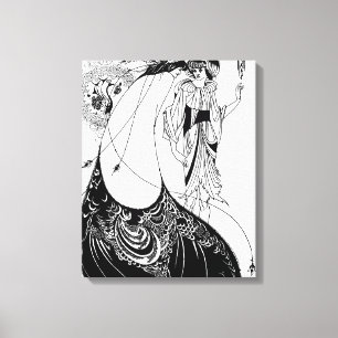Impressão Em Tela Aubrey Beardsley A Saia do Pavão Art Nouveau