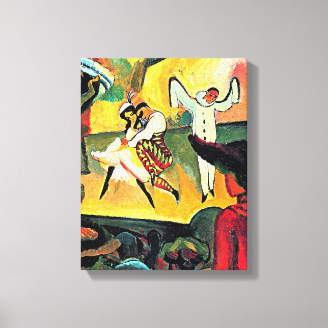 Impressão Em Tela August Macke art, Balé russo, (Frente)