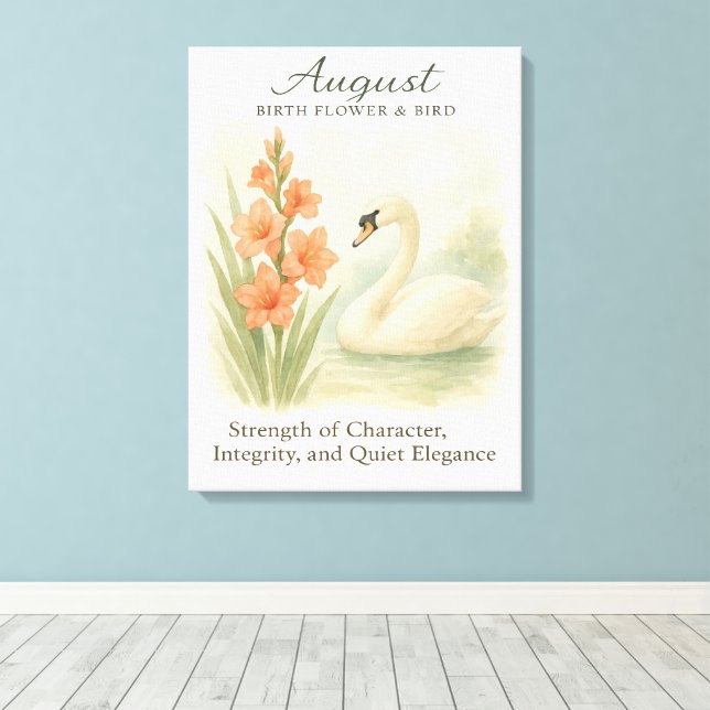 Impressão Em Tela August Swan Scripture Christian Inspirational  (Insitu(piso de madeira))