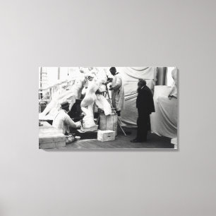 Impressão Em Tela Auguste Rodin em seu estúdio de Paris