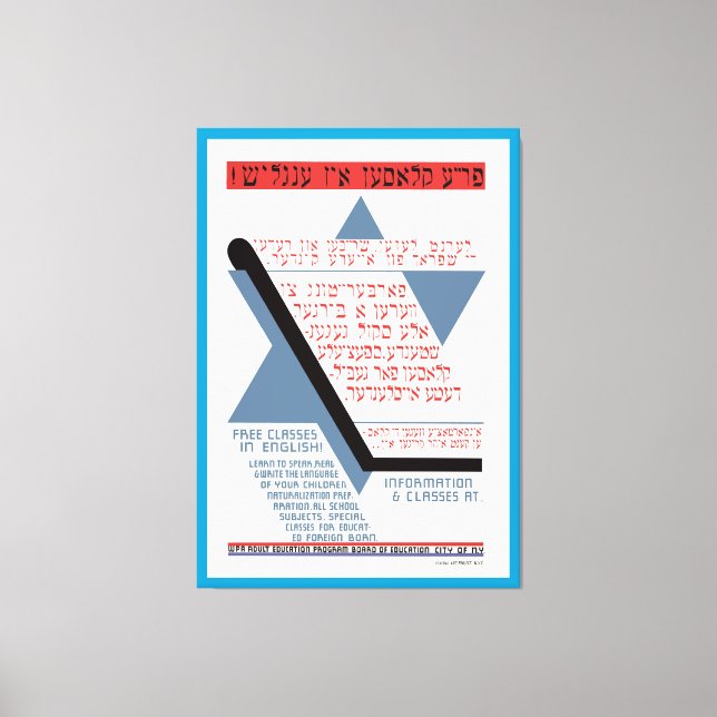 Impressão Em Tela Aulas gratuitas em inglês! (Frente)