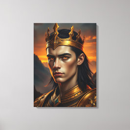 Impressão Em Tela Aurelius, a Chama Solar - Rei Dourado Épico