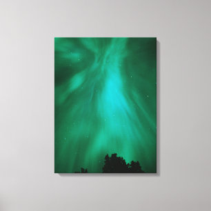 Impressão Em Tela Aurora Boreal Noturna   Ontário, Canadá