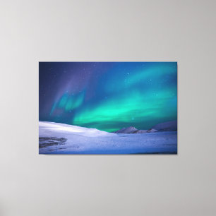 Impressão Em Tela Aurora Borealis - bela paisagem
