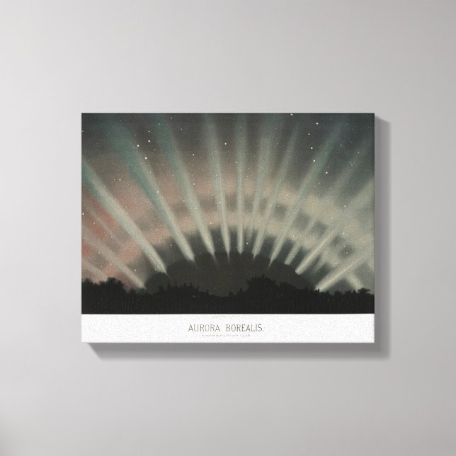 Impressão Em Tela Aurora Borealis Impressão, Trouvelot, 1881, Restau (Frente)