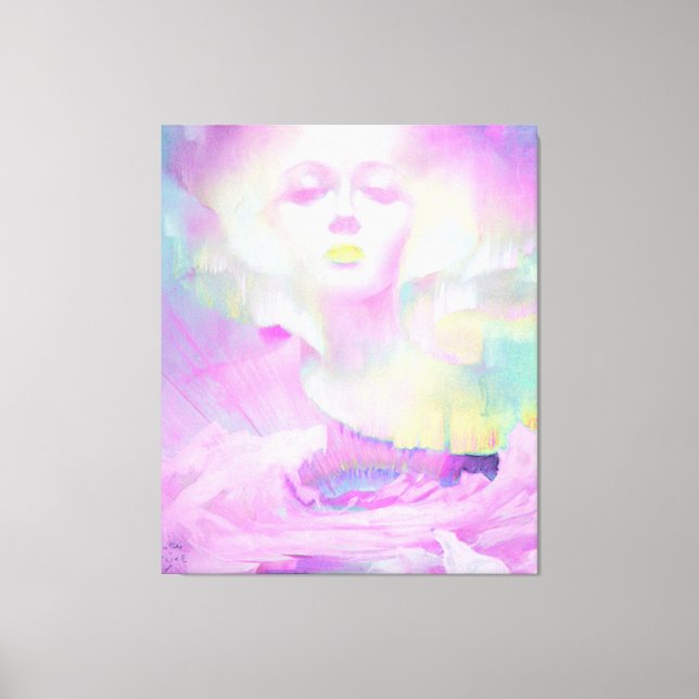 Impressão Em Tela Aurora por Clive Henry pastéis rosa (Frente)