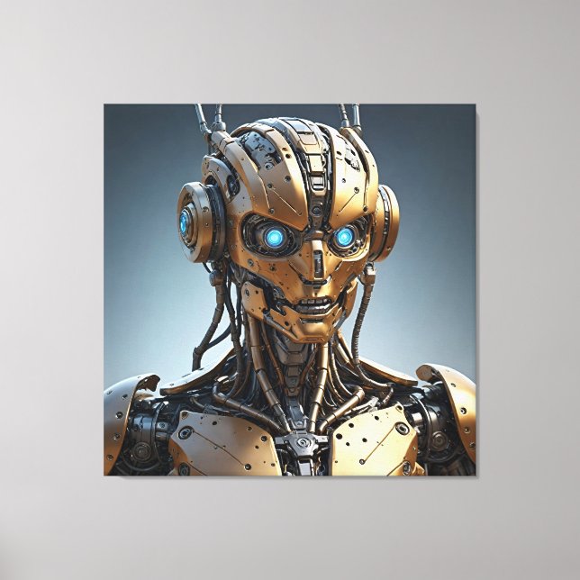 Impressão Em Tela Aurum: O Androide Consciente (Frente)