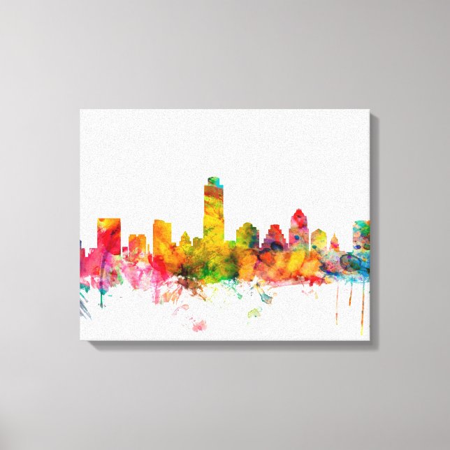 Impressão Em Tela Austin Texas Skyline (Frente)