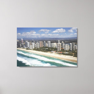 Impressão Em Tela Austrália, Queensland, Gold Coast, Main Beach -