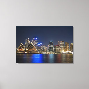 Impressão Em Tela Austrália, Sydney. Horizonte com Casa da Ópera vis