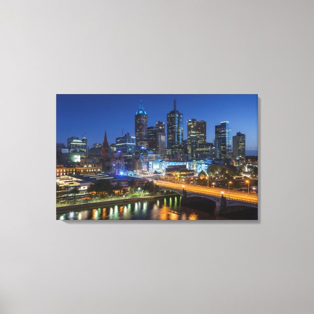 Impressão Em Tela Austrália, Vitória, Melbourne, horizonte com (Frente)