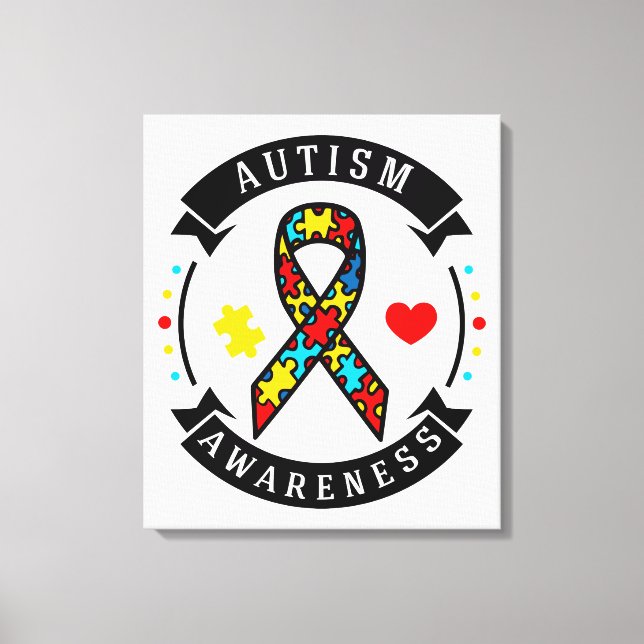 Impressão Em Tela Autism Awareness (Frente)