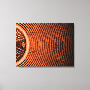 Impressão Em Tela Auto-falante de música laranja e ondas sonoras