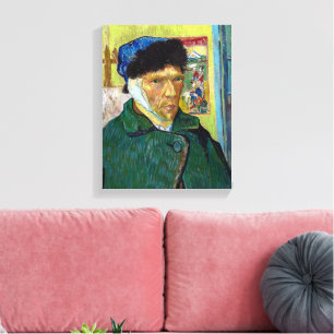 Impressão Em Tela Autorretrato com a Orelha Cortada Van Gogh