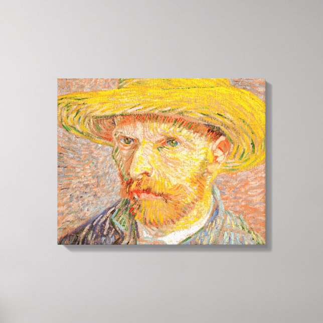 Impressão Em Tela Autorretrato impressionista de Vincent Van Gogh pi (Frente)