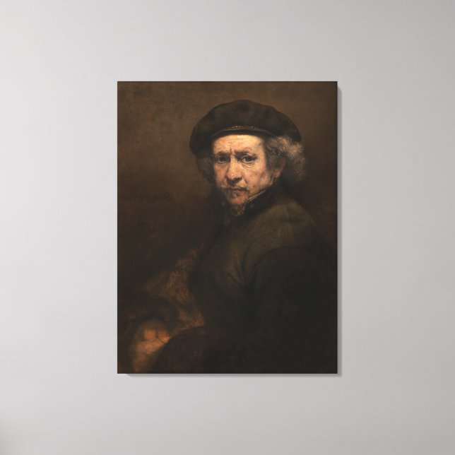 Impressão Em Tela Autorretrato Rembrandt (Frente)