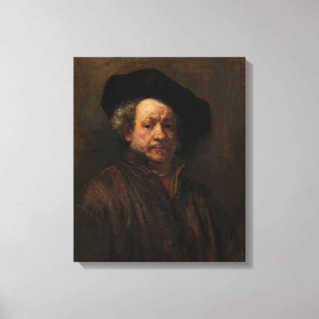 Impressão Em Tela Autorretrato Rembrandt (Frente)