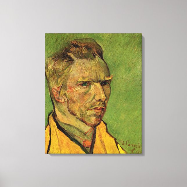 Impressão Em Tela Autorretrato, Vincent van Gogh. Dor no óleo de ret (Frente)
