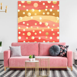 Impressão Em Tela Autumn coloured Dunes with polka dot snow