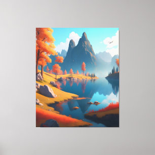 Impressão Em Tela Autumn Landscape Art