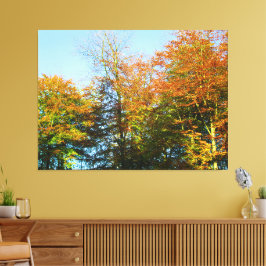 Impressão Em Tela Autumn Leaves & Blue Skies -