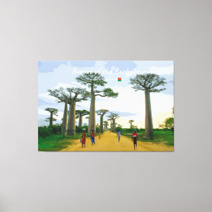 Impressão Em Tela Avenida dos Baobás, Madagascar - Paisagem