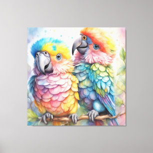 Impressão Em Tela Aves Arco-Íris Partes 1