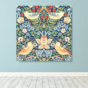 Impressão Em Tela Aves Cuecas, Morango Ladrão Arte Vintage