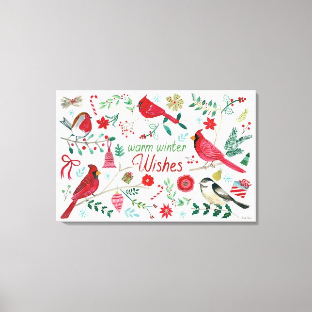 Impressão Em Tela Aves de inverno - Desejos Quentes (Frente)