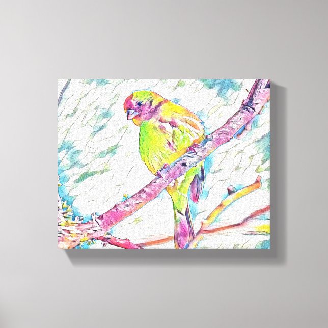 Impressão Em Tela "Aves em Voo: Uma Sinfonia da Liberdade" (Frente)