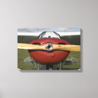 Avião Vermelho e Hélice de Madeira