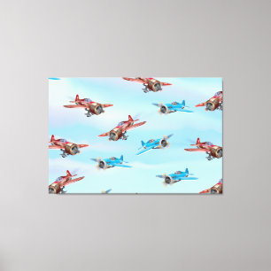 Impressão Em Tela Aviões Brinquedos