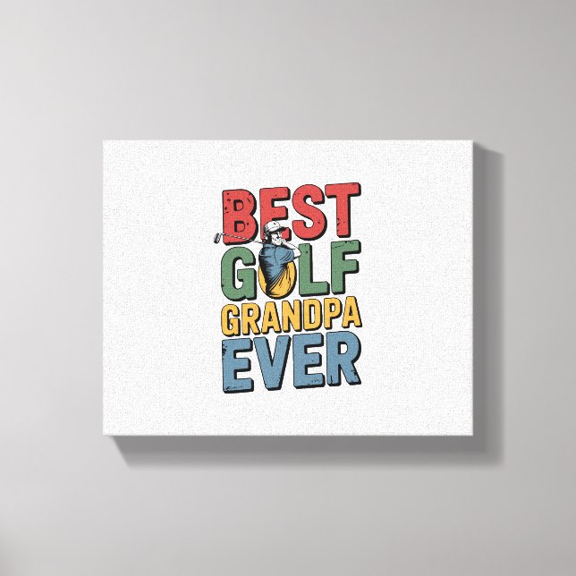 Impressão Em Tela Avô de Golf Nunca (Frente)