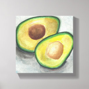 Impressão Em Tela Avocado em Watercolor