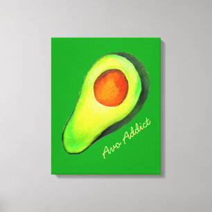 Impressão Em Tela Avocado viciado em arte verde