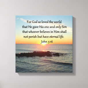 IMPRESSÃO EM TELA AWE-INSPIRING JOHN 3:16 SUNRISE