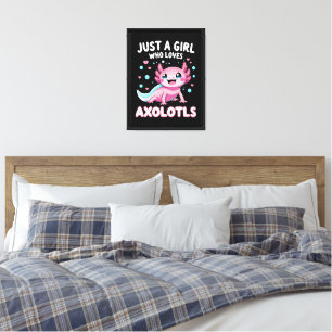 Impressão Em Tela Axolote Kawaii Apenas Uma Garota Que Ama Axolotes