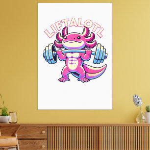 Impressão Em Tela  Axolotl LEVANTALOTL