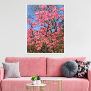 Impressão Em Tela Azaleas cor-de-rosa bonito Floral