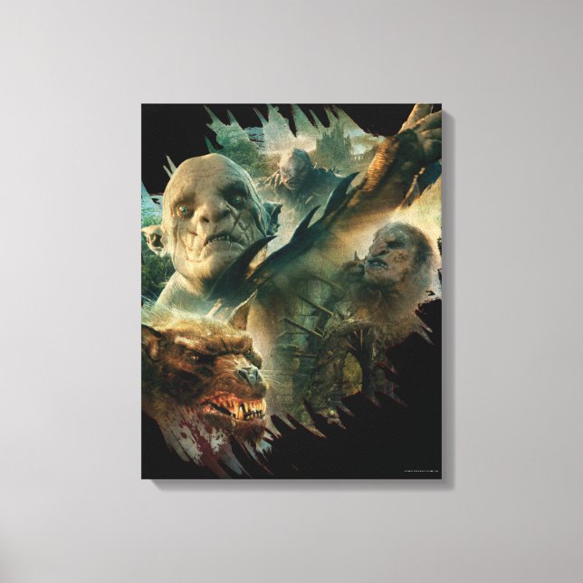 Impressão Em Tela Azog, Narzug e Gráfico Bolg (Frente)