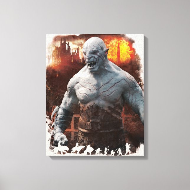 Impressão Em Tela Azog & Orcs Silhouette Graphic (Frente)