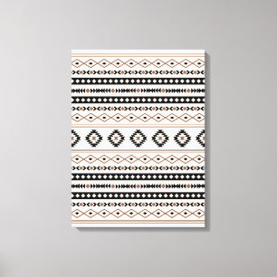 Impressão Em Tela Aztec Creme Preto Misturado de Motifs Padrão Canva
