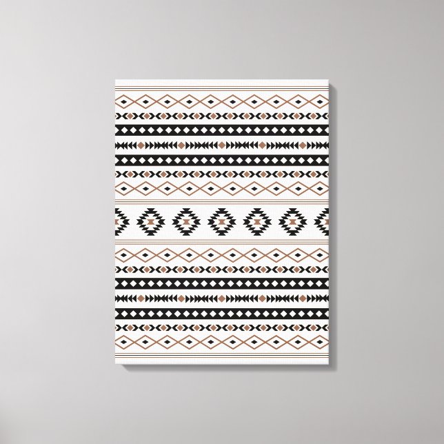 Impressão Em Tela Aztec Creme Preto Misturado de Motifs Padrão Canva (Frente)