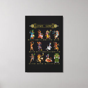 Impressão Em Tela Aztec Mitologia Deuses Antigos Civilizações Maias 