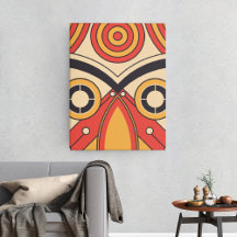Impressão em Tela Azteca Tribal Plana
