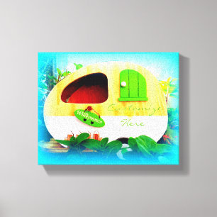 Impressão Em Tela azul aciganado Thunder_Cove da caravana da casa